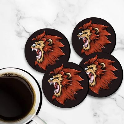 Lion Design Printed Coaster For The Home, Offices ETC