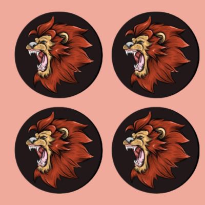 Lion Design Printed Coaster For The Home, Offices ETC