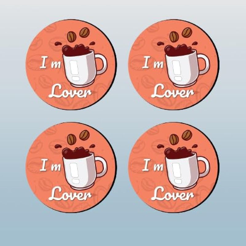 Coffee Lover Printed Coaster For Home, Offices ETC