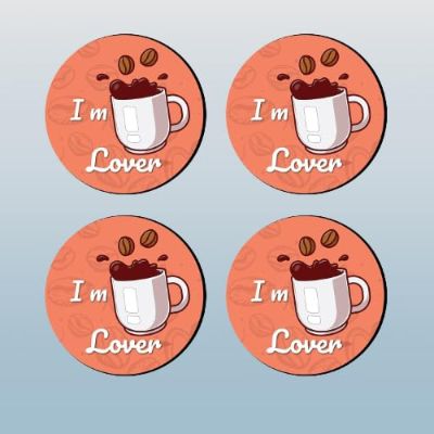 Coffee Lover Printed Coaster For Home, Offices ETC