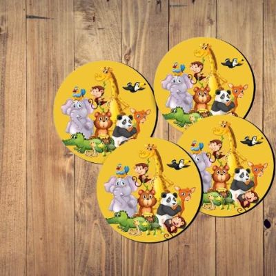 Animal Themed Printed Coaster For Home, Offices ETC