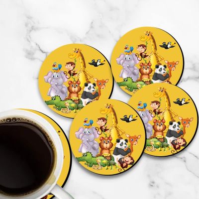 Animal Themed Printed Coaster For Home, Offices ETC