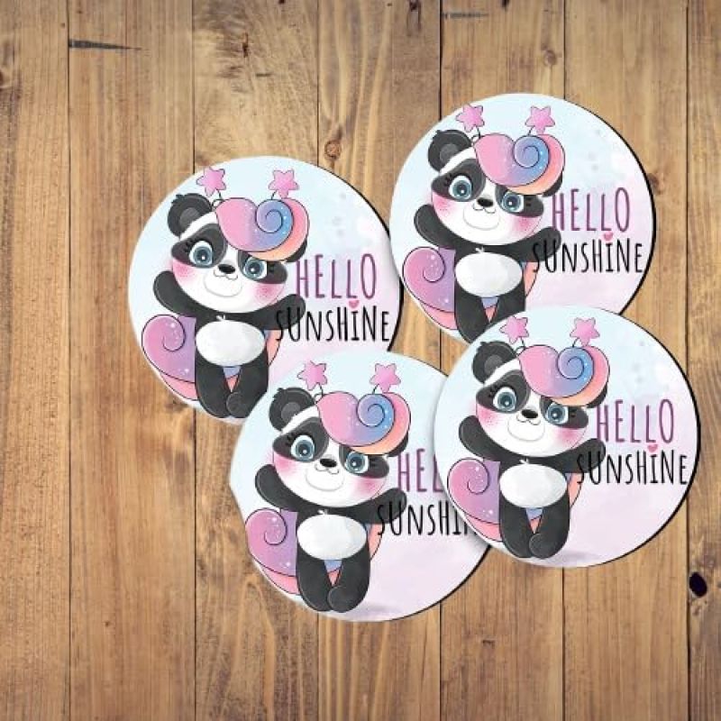 Baby Panda Printed Coaster For Home, Offices ETC