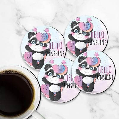 Baby Panda Printed Coaster For Home, Offices ETC