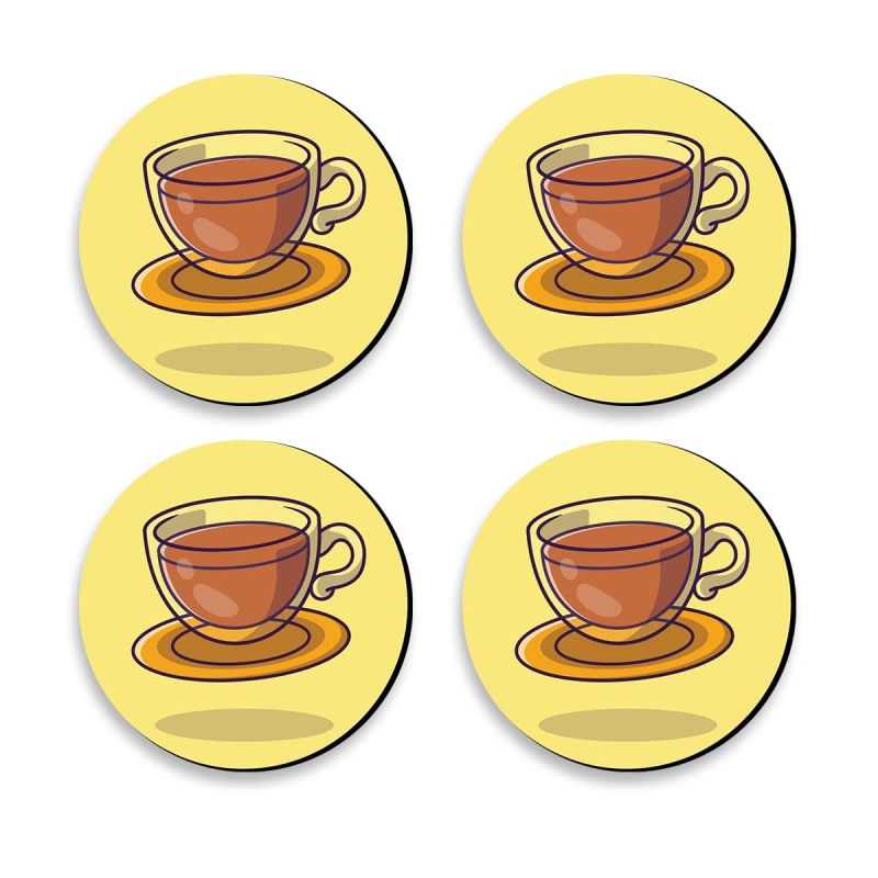 Chai Design Printed Coaster For Home, Offices ETC