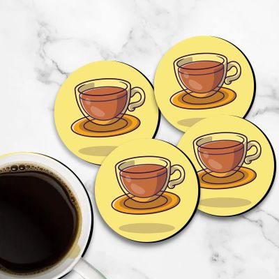 Chai Design Printed Coaster For Home, Offices ETC