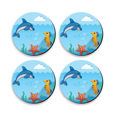 Dolphin Design Printed Coaster For Home, Offices ETC