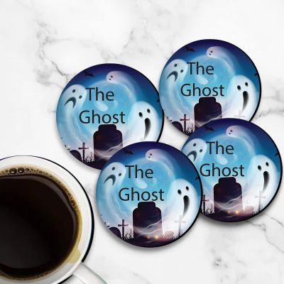 The Ghost Design Printed Coaster For Home, Offices ETC