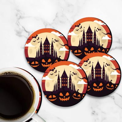 Halloween Theme Design Printed Coaster For Home, Offices ETC