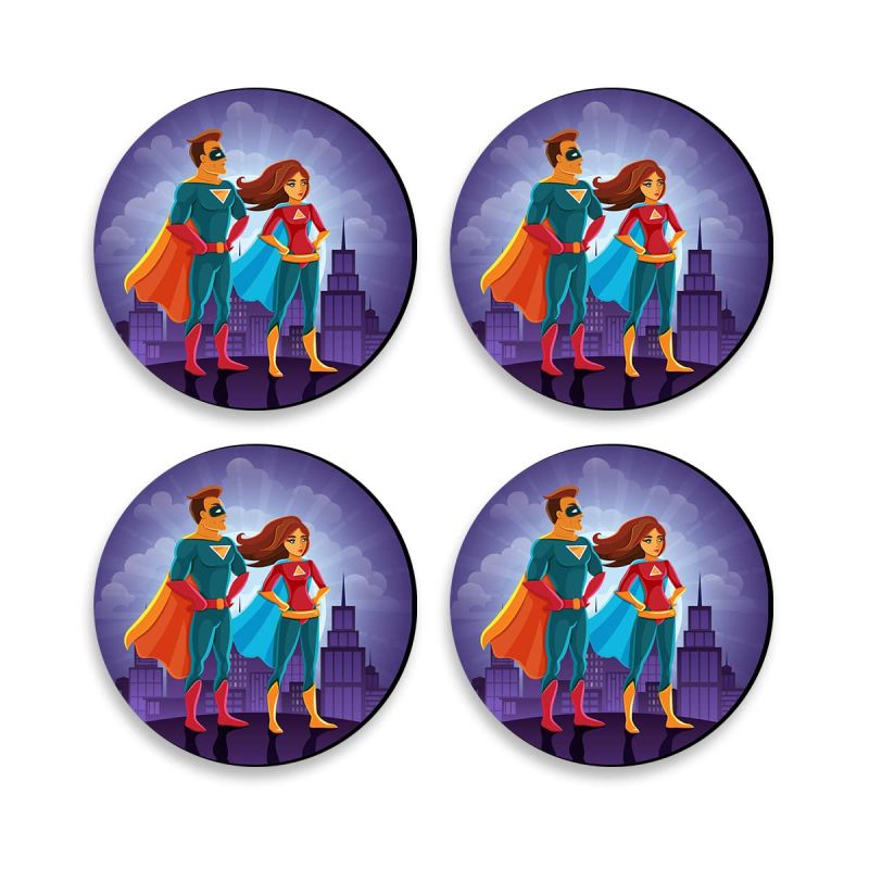 Super Heros Design Printed Coaster For Home, Offices ETC