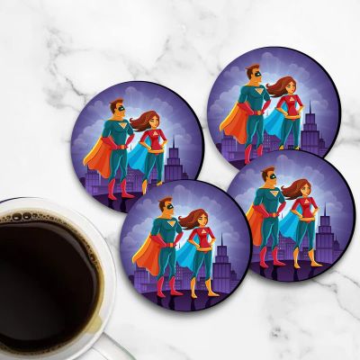 Super Heros Design Printed Coaster For Home, Offices ETC