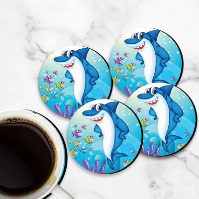 Shark Design Printed Coaster For Home, Offices ETC