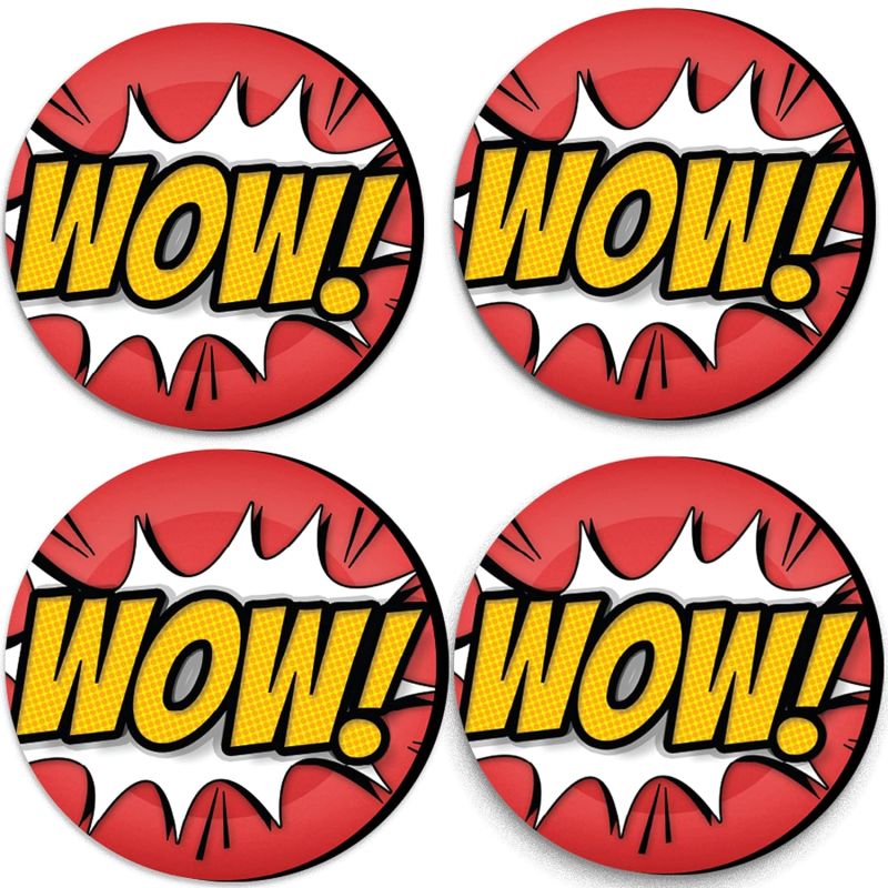 Comic Wow Text Design Printed Coaster For Home, Offices ETC