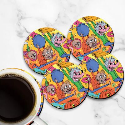 Cartoon Theme Design Printed Coaster For Home, Offices ETC