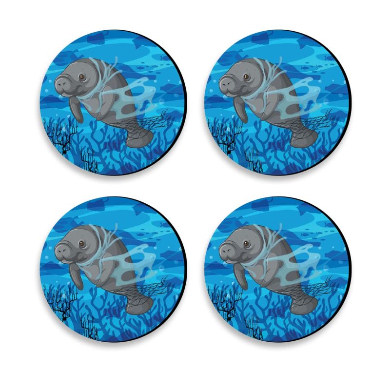 Seal Design Printed Coaster For Home, Offices ETC