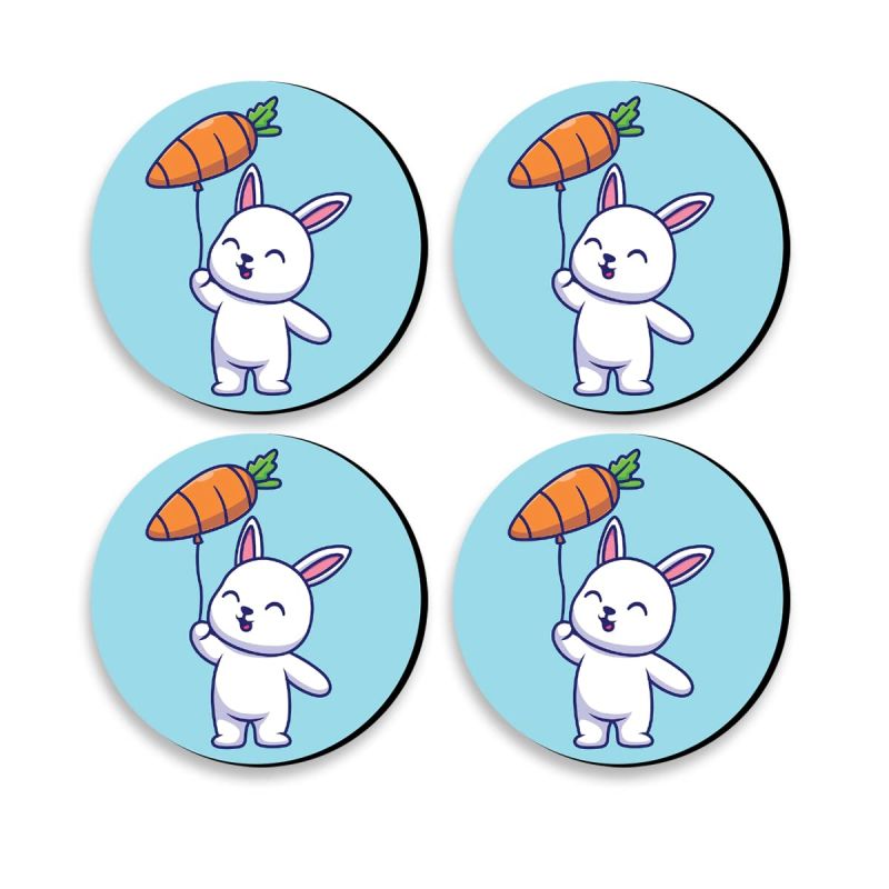 Rabbit Design Printed Coaster For Home, Offices ETC