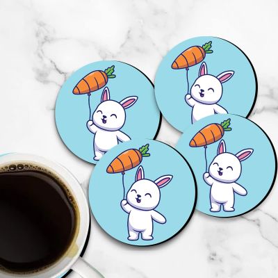 Rabbit Design Printed Coaster For Home, Offices ETC
