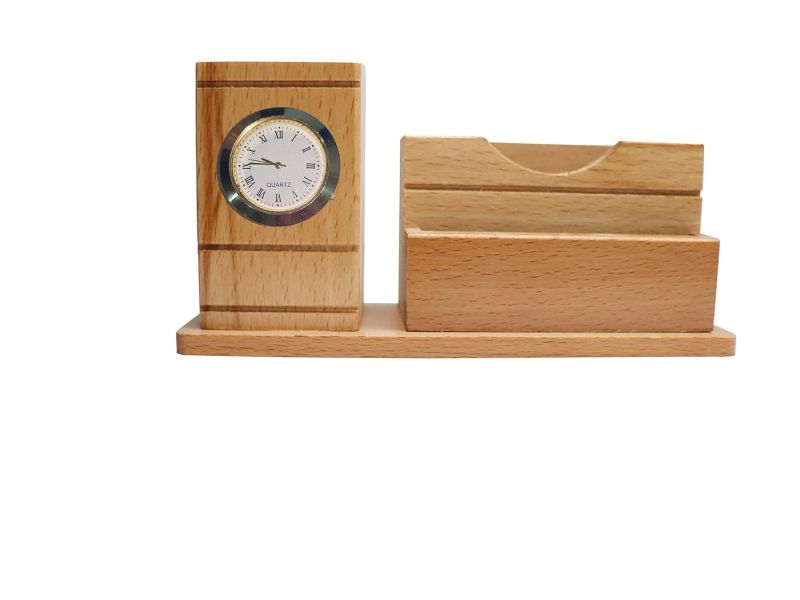 Pen Stand With Clock & Mobile Stand For Office Table Decor And Study Table ETC