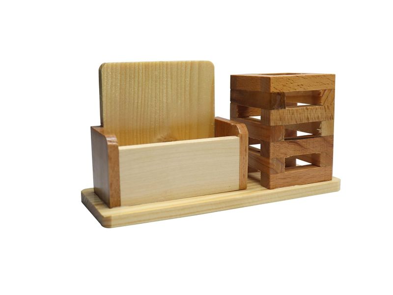 Multipurpose Wooden Pen And Pencil Holder Stand For Office Desk & Study Table