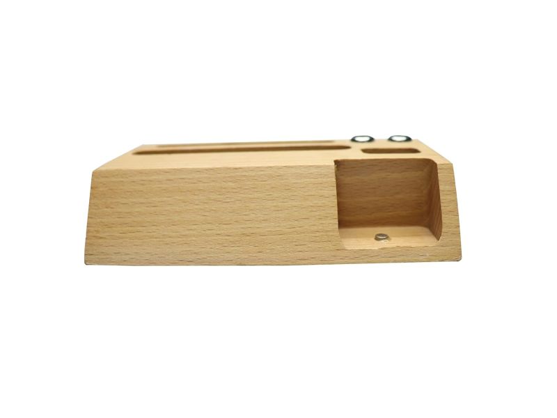 Multipurpose Wooden Pen And Pencil Stand With Visiting Card With Business Card Holder