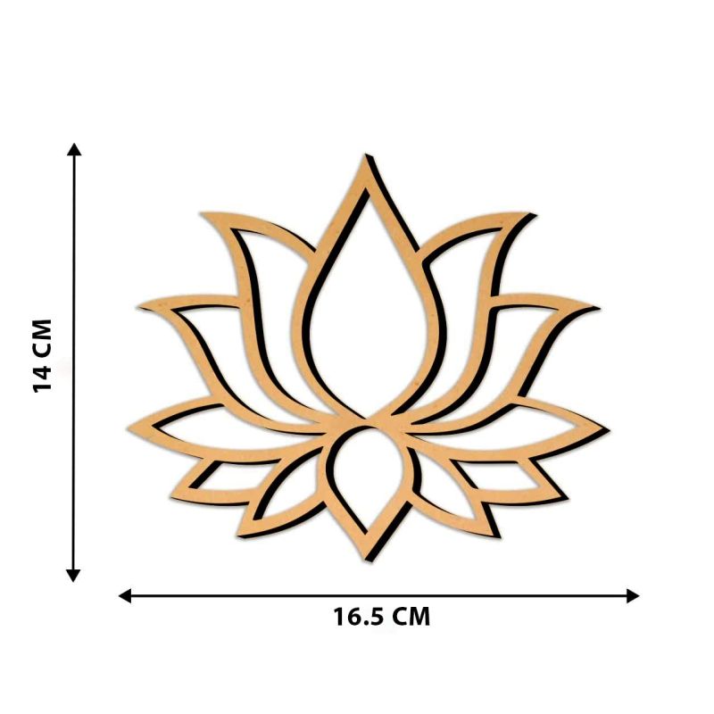 Lotus Cutout Pack Of 10 Lotus Cutout For Art And Craft, Festival Decoration, DIY Project (14cm x 16.5cm)