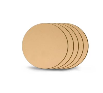 Round Circle MDF Wood Boards for Art and Craft, DIY Project, Painting, Mandala Art (Pack of 10)