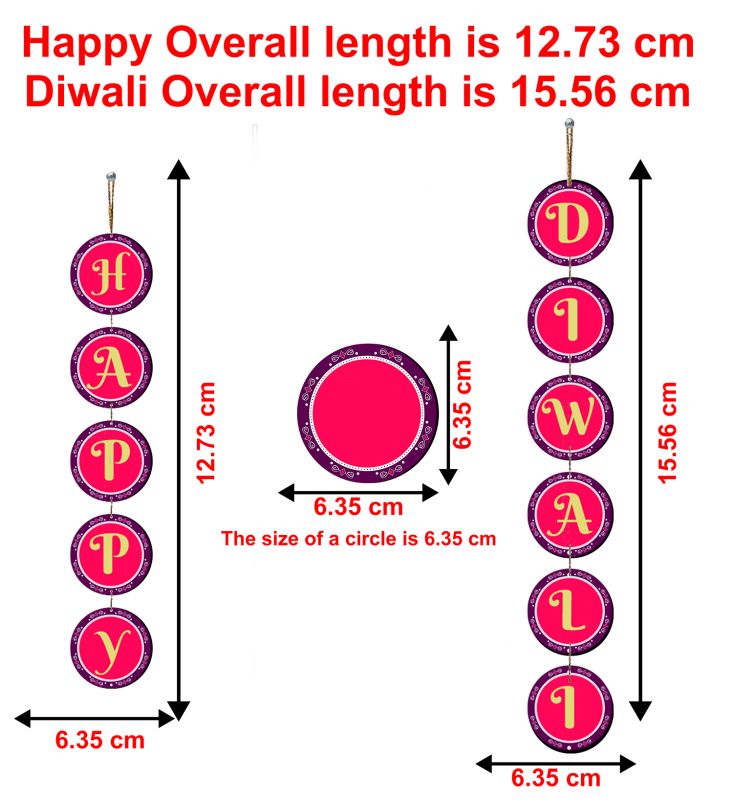 Happy Diwali Wall Hangings For The Decorations (Sublimation Print)