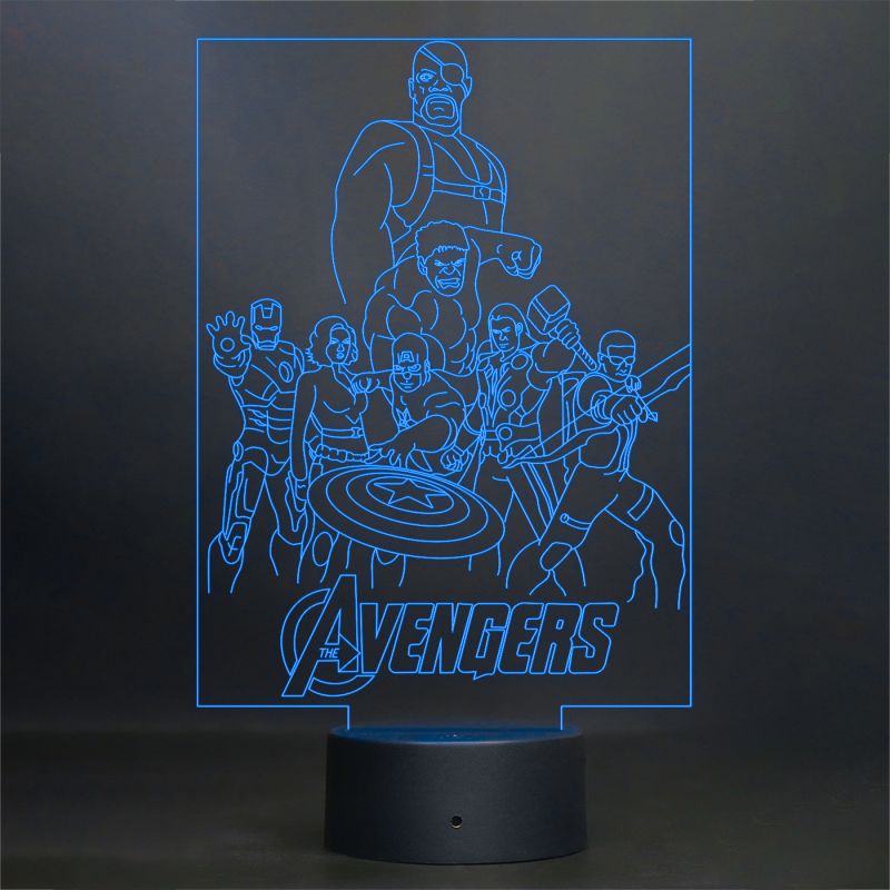 Avengers Characters Design Night Lamp