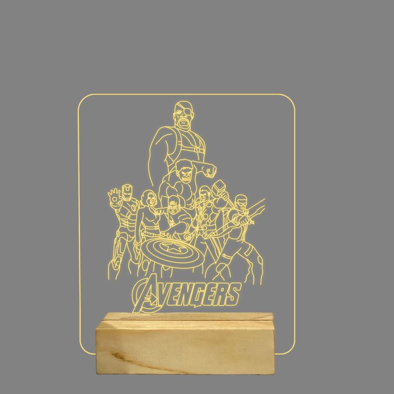 Avengers Characters Design Night Lamp