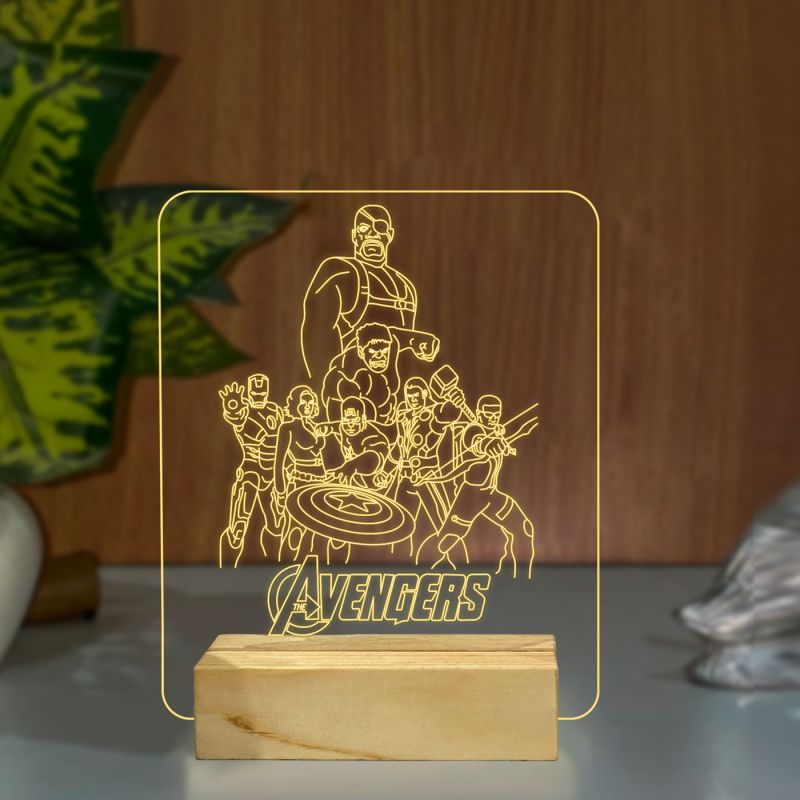 Avengers Characters Design Night Lamp