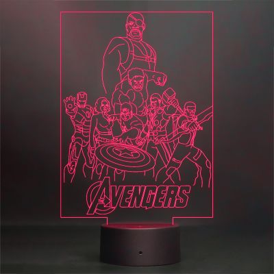 Avengers Characters Design Night Lamp