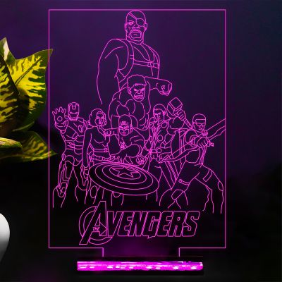 Avengers Characters Design Night Lamp