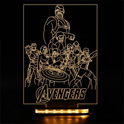 Avengers Characters Design Night Lamp