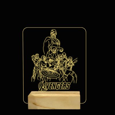 Avengers Characters Design Night Lamp