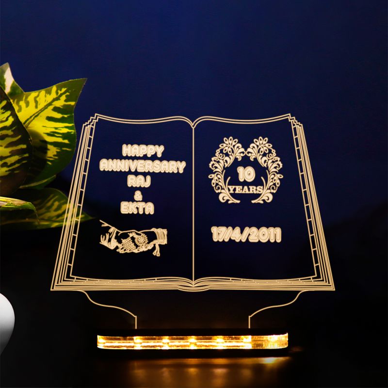 Happy Anniversary Customized Name, Date & Years Night Lamp