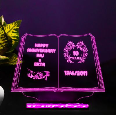 Happy Anniversary Customized Name, Date & Years Night Lamp