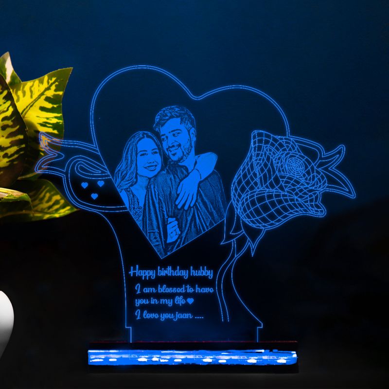 Couple Design Night Lamp With Customized Image