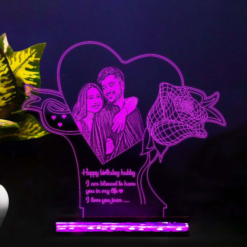 Couple Design Night Lamp With Customized Image