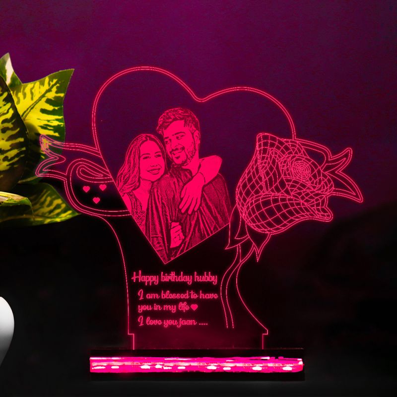 Couple Design Night Lamp With Customized Image