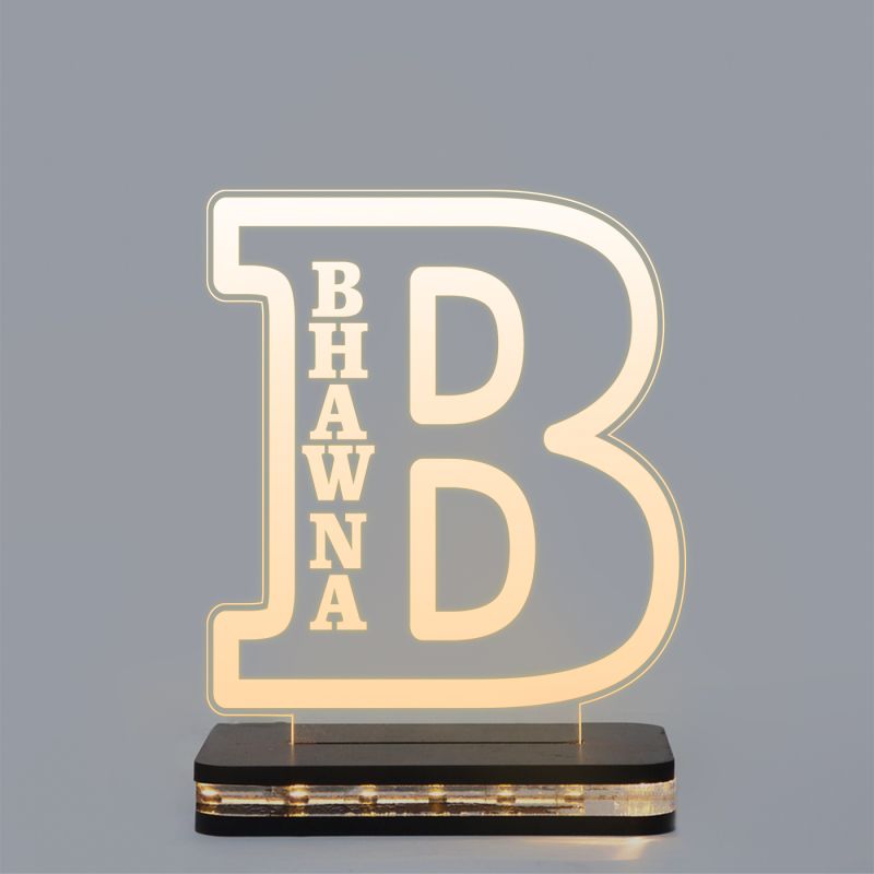 (B) Alphabet Design Name Night Lamp With Customized Name