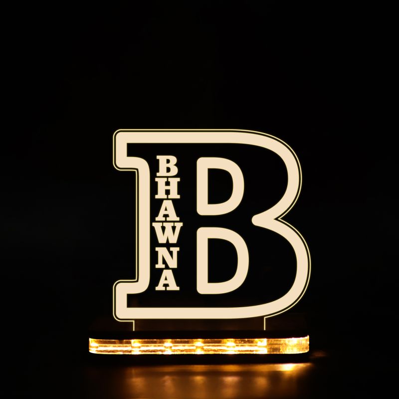 (B) Alphabet Design Name Night Lamp With Customized Name