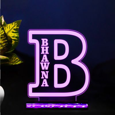 (B) Alphabet Design Name Night Lamp With Customized Name