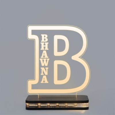 (B) Alphabet Design Name Night Lamp With Customized Name