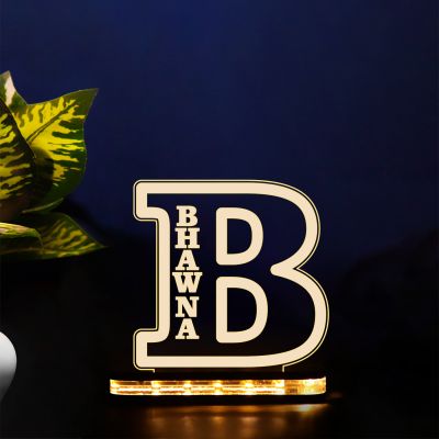 (B) Alphabet Design Name Night Lamp With Customized Name