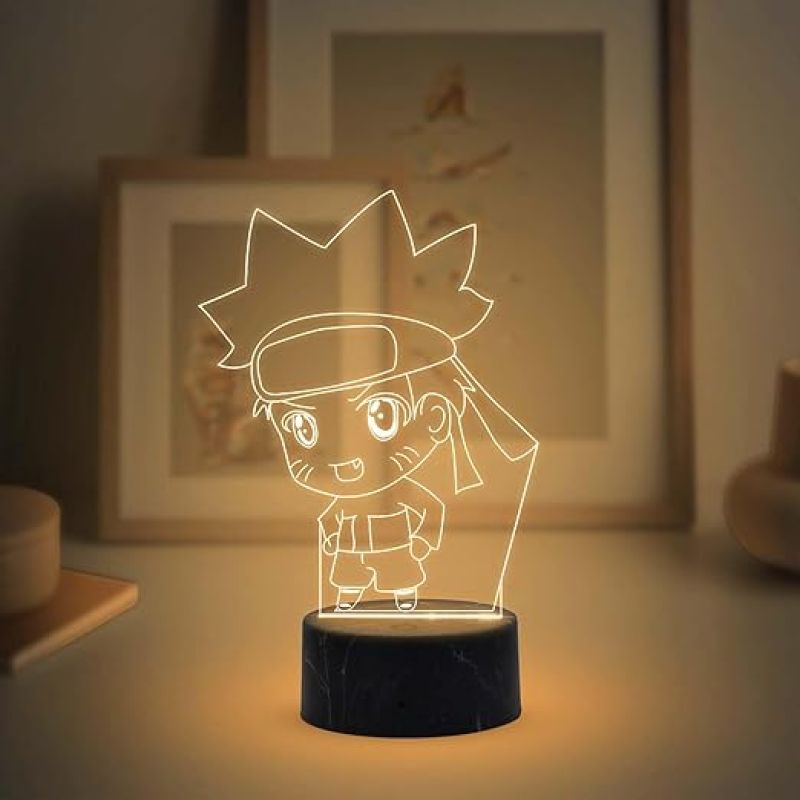 Kid Naruto Character Design Night Lamp with Warm White Light