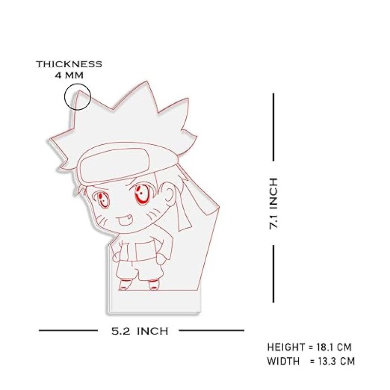 Kid Naruto Character Design Night Lamp with Warm White Light