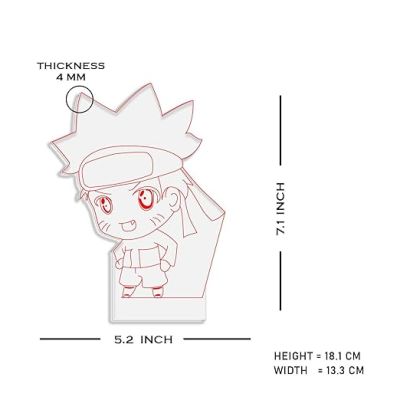 Kid Naruto Character Design Night Lamp with Warm White Light