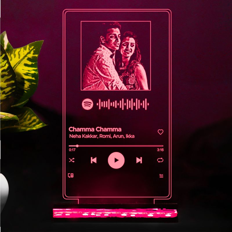 Acrylic Customized Photo & Song Night Lamp (Spotify Music Scanner)