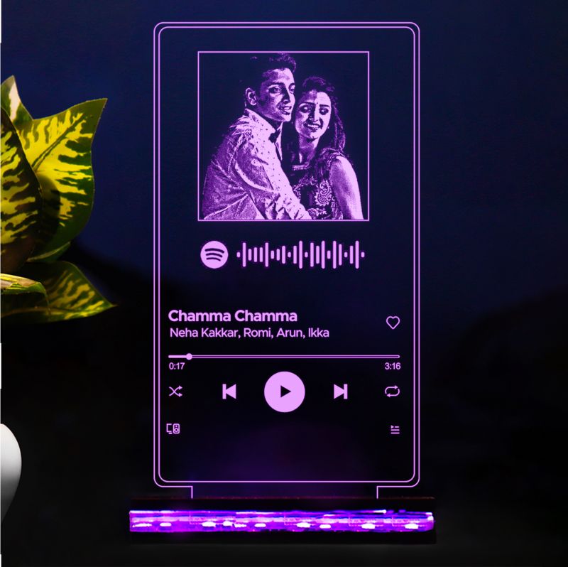 Acrylic Customized Photo & Song Night Lamp (Spotify Music Scanner)