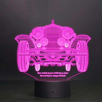 3D Vintage Car Design Night Lamp